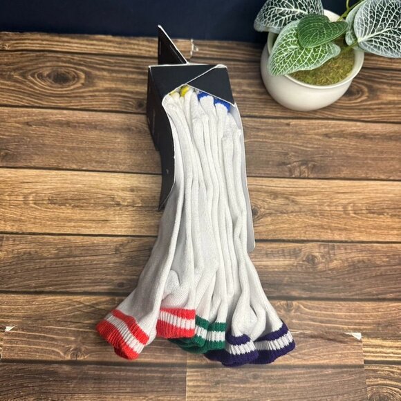 NWT Lululemon Men's Daily Stride Ankle Socks 5 Pack Size XL (White/Rainbow) - Picture 3 of 10